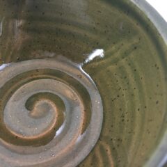 Ceramic Shaving Bowl in Jade Green