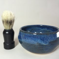 Handmade Blue Pottery Shaving Bowl