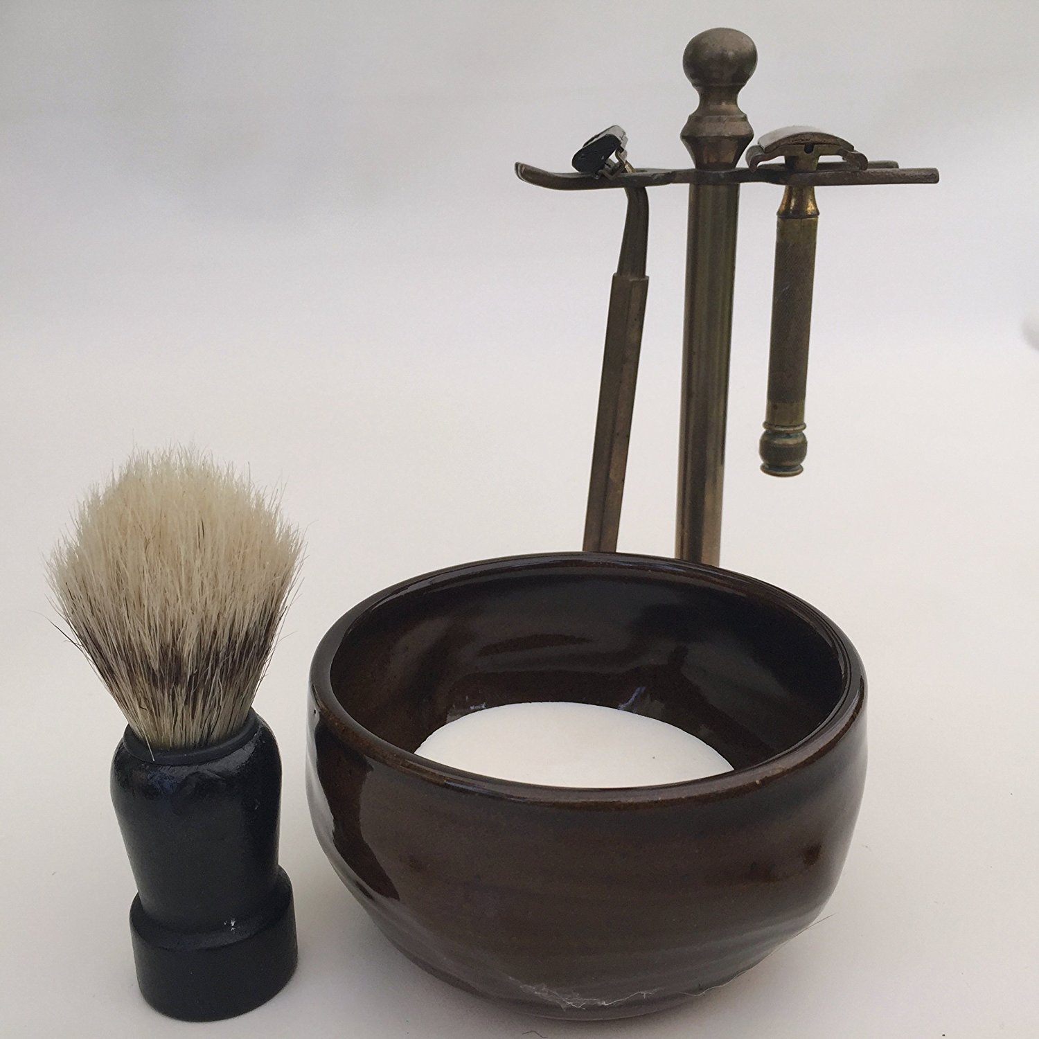 Shaving Bowl in Brown – Handmade Pottery