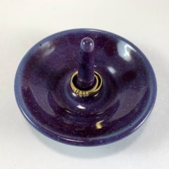 Handmade Ceramic Jewelry Ring Holder in Purple