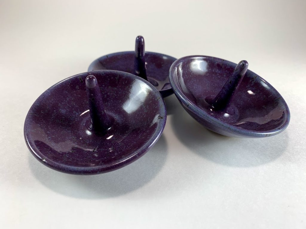 JaysClay purple ring holders